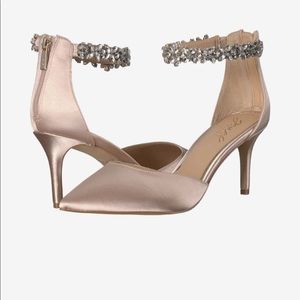 Jewel Badgley Mischka Raleigh Satin Heels
